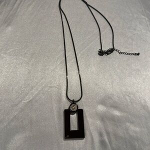 WHBM Black Long necklace